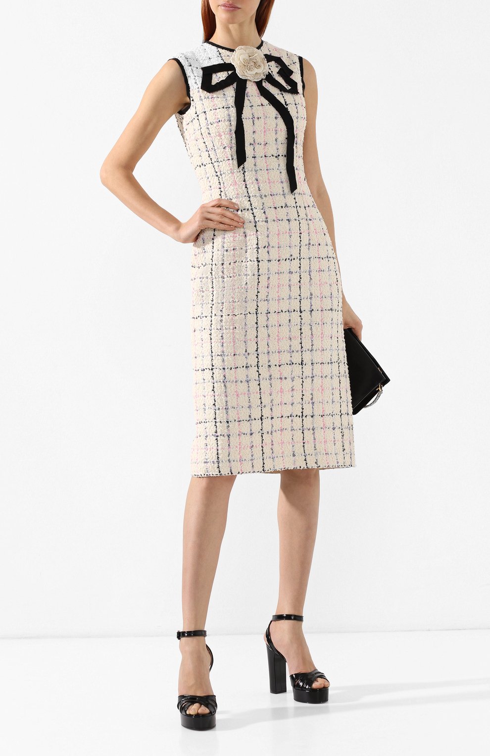 Буклированное платье GUCCI кремового цвета по цене 215500 руб., арт. 550266/ZAAYK, фото 2 Буклированное платье GUCCI, арт. 550266/ZAAYK, фото 2