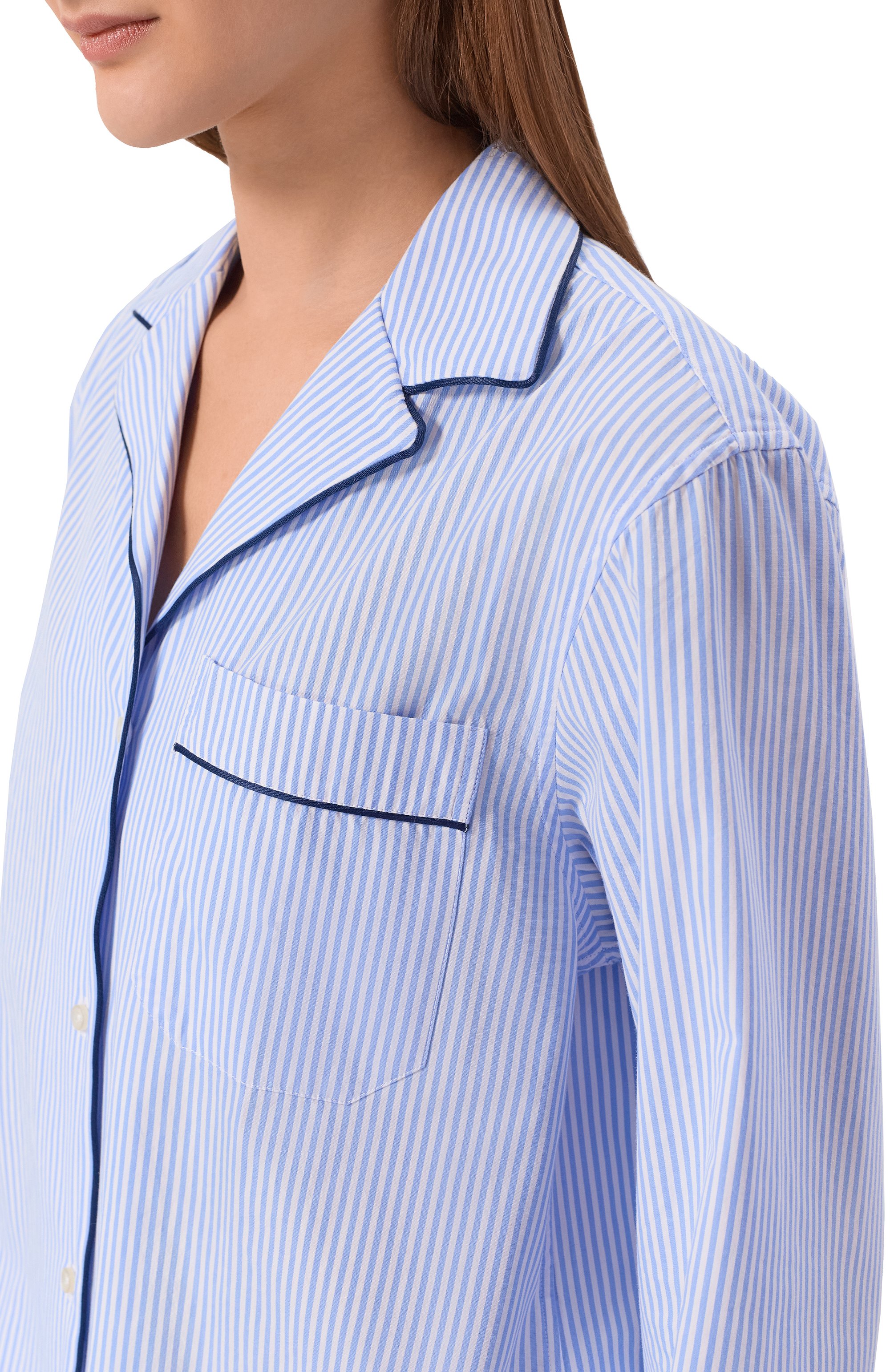 Хлопковая рубашка OFFICINE GENERALE, арт. S26WSHI003, фото 5