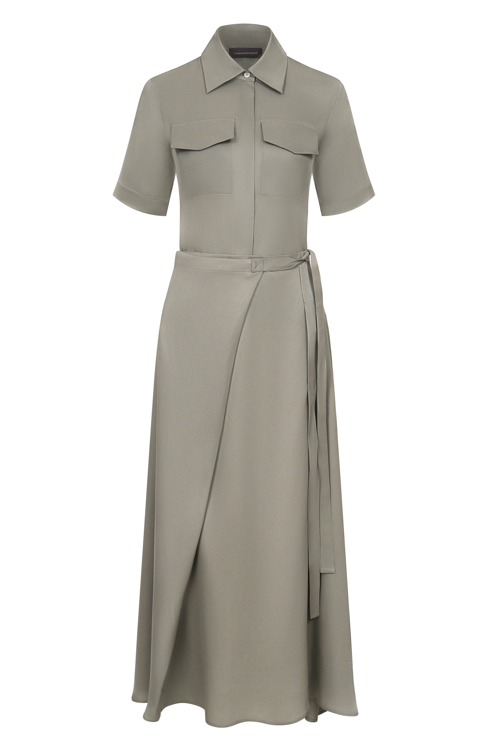 Платье LORENA ANTONIAZZI хаки цвета по цене 127000 руб., арт. P2653AB16A/3612, фото 1 Платье LORENA ANTONIAZZI, арт. P2653AB16A/3612, фото 1