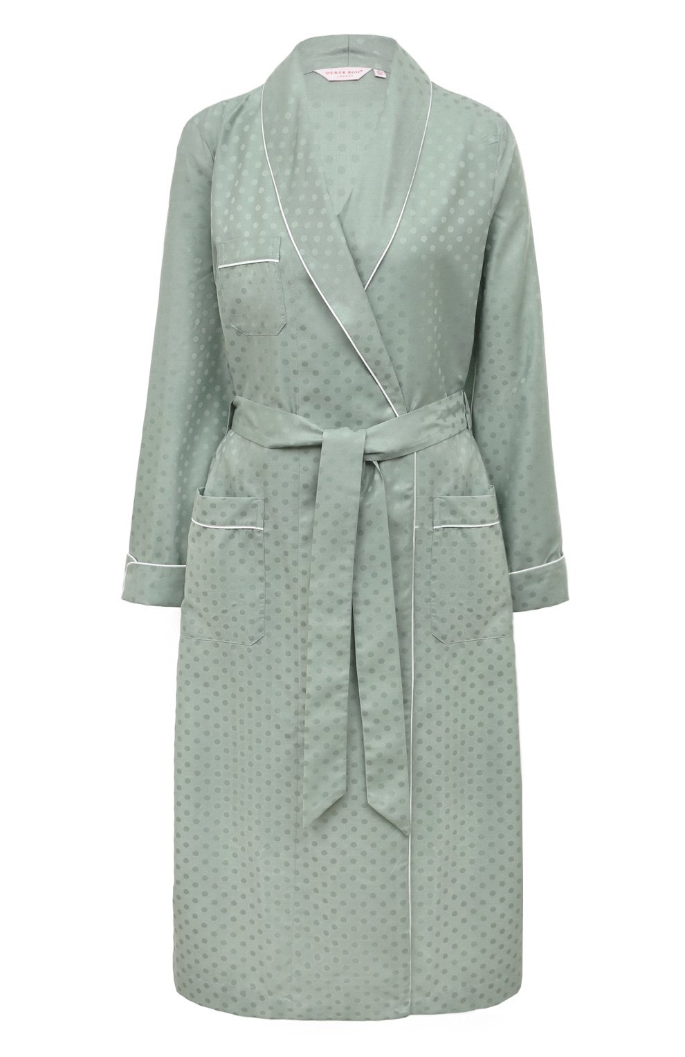 Хлопковый халат DEREK ROSE зеленого цвета по цене 39950 руб., арт. 2750-KATE007, фото 1 Хлопковый халат DEREK ROSE, арт. 2750-KATE007, фото 1