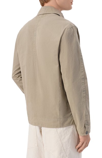 Хлопковая куртка-рубашка TRANSIT серого цвета по цене 68300 руб., арт. CFUTRCI180, фото 4 Хлопковая куртка-рубашка TRANSIT, арт. CFUTRCI180, фото 4