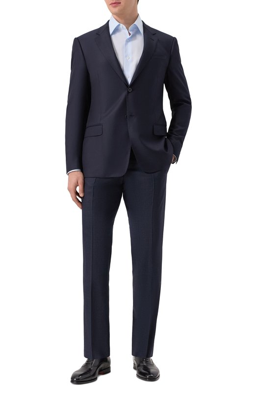 Пиджак из шерсти и шелка Emporio Armani EM000697/TE13605 Синий  EM000697/TE13605 Фото 2