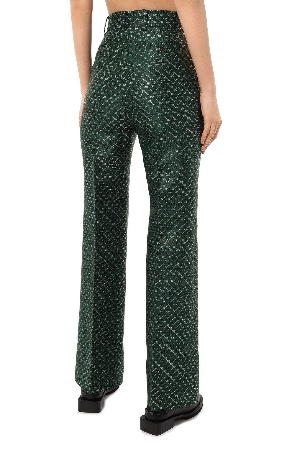 Брюки изо льна и хлопка GUCCI, арт. 657793 ZAGLX, фото 4