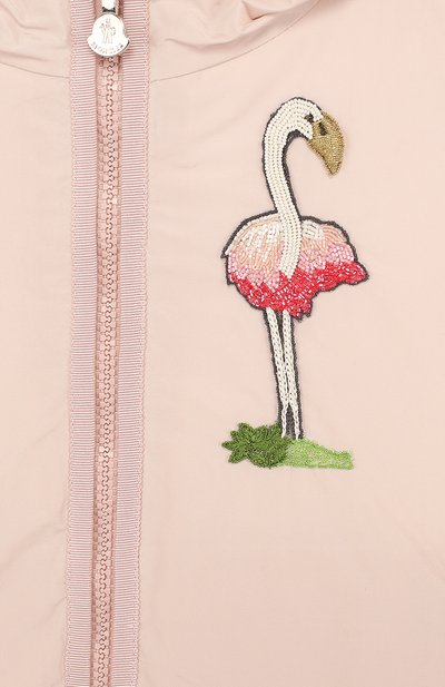 Ветровка на молнии с капюшоном и вышивкой бисером MONCLER ENFANT, арт. D1-954-46189-55-54881/8-10A, фото 3