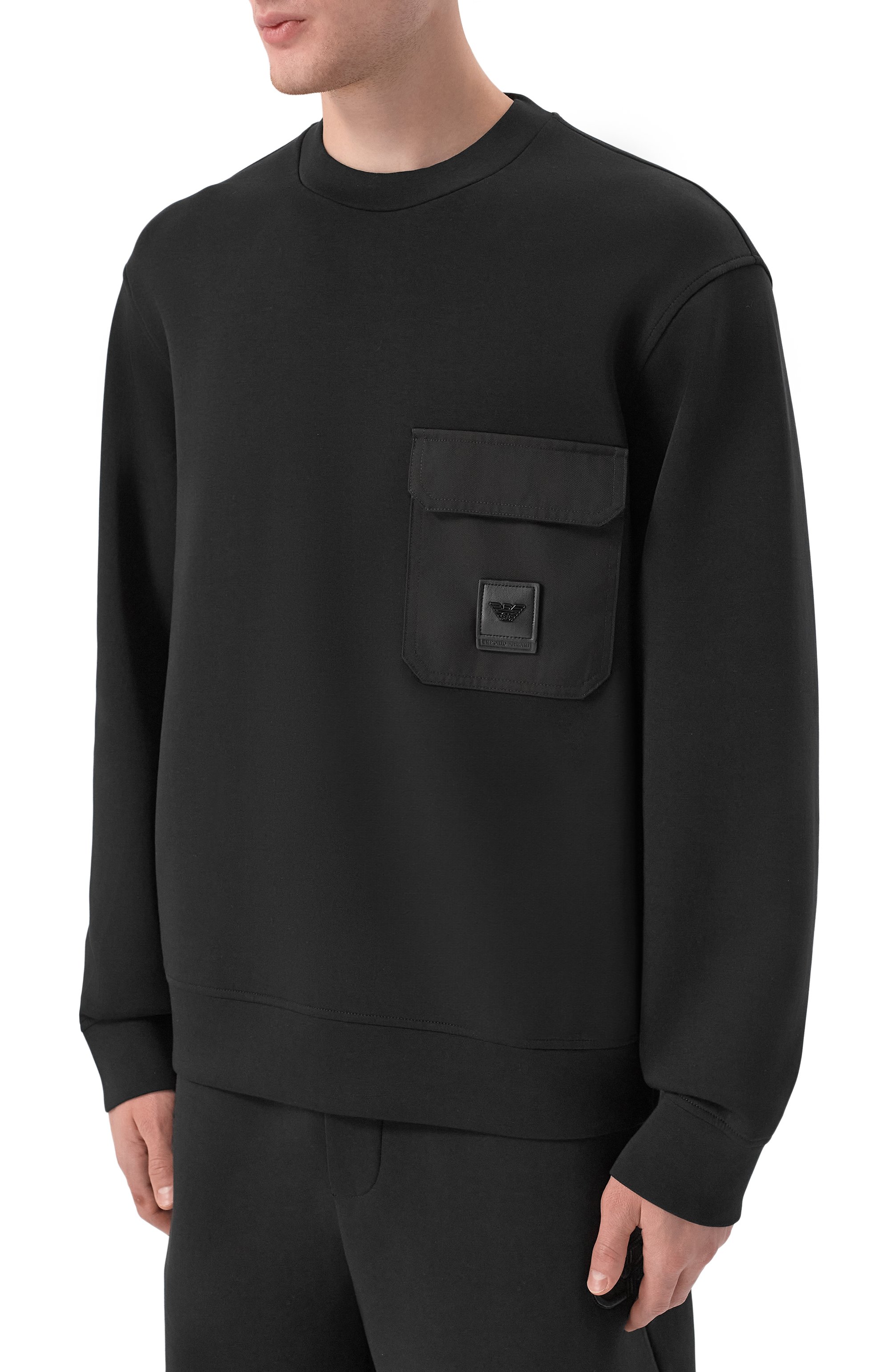 Хлопковый свитшот EMPORIO ARMANI, арт. EM002925/AF10013, фото 3