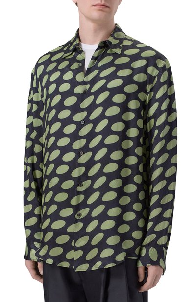 Рубашка из вискозы DRIES VAN NOTEN, арт. 020713/3002, фото 3