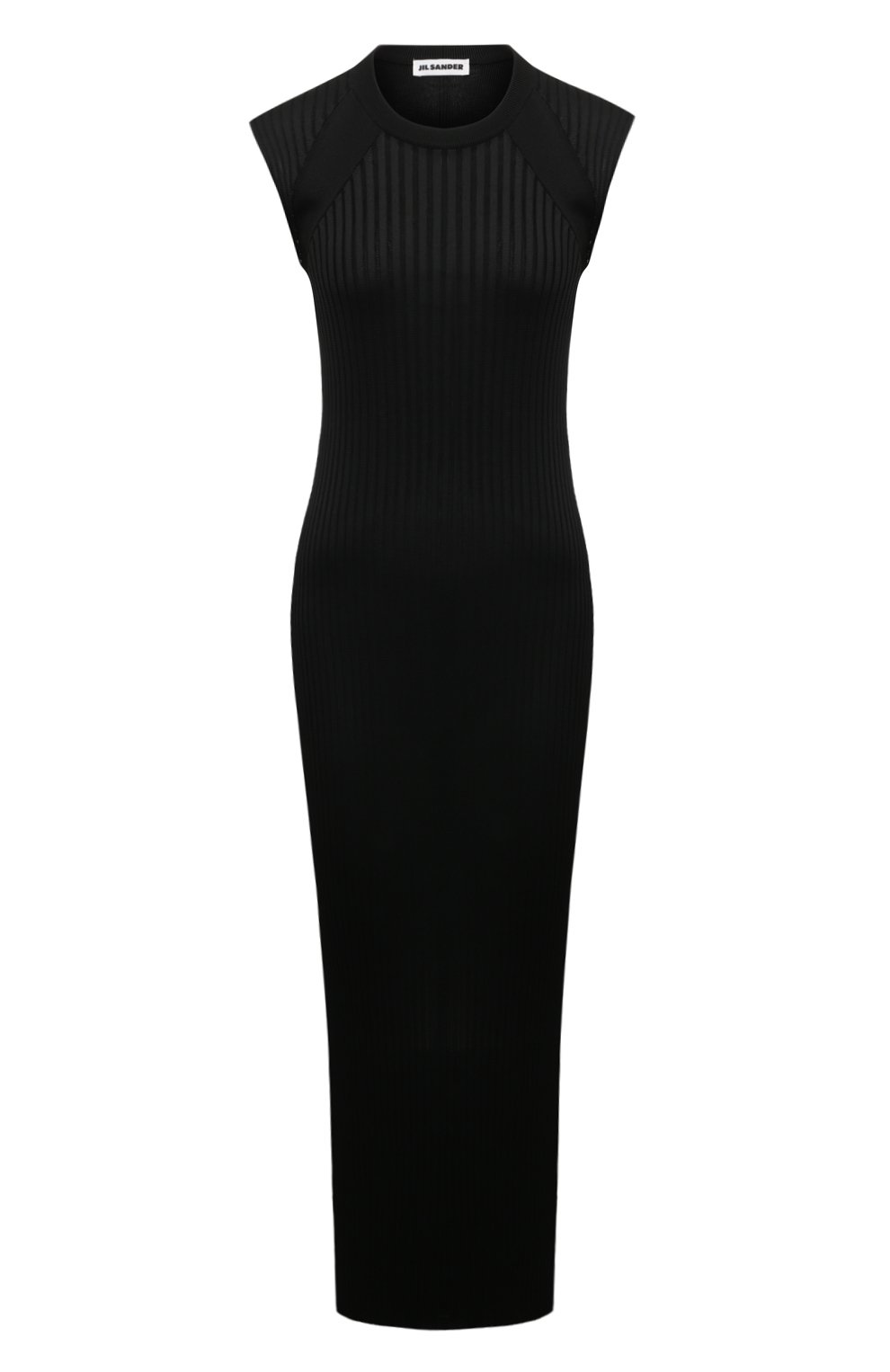 Платье из вискозы JIL SANDER черного цвета по цене 98550 руб., арт. J02CT0360/J18287, фото 1 Платье из вискозы JIL SANDER, арт. J02CT0360/J18287, фото 1