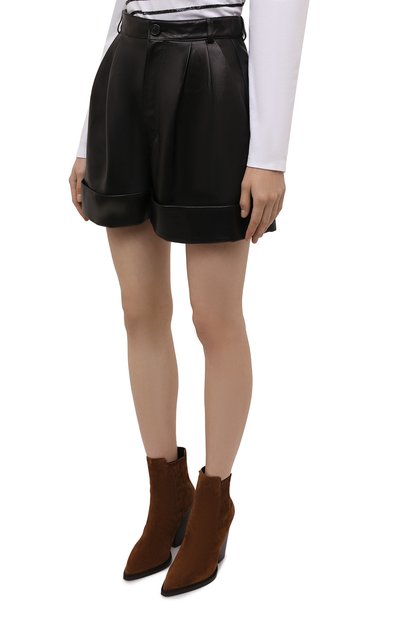 Кожаные шорты MIU MIU, арт. MPP329-038-F0002, фото 3