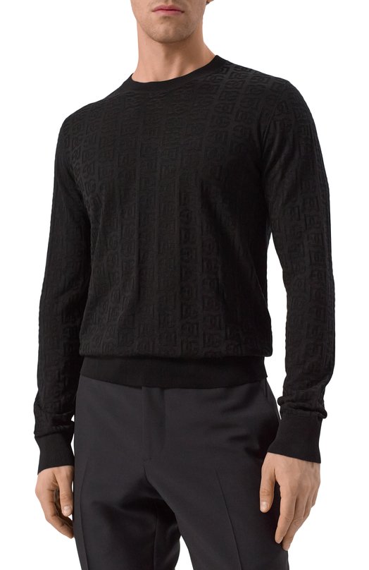 Шелковый джемпер Dolce & Gabbana GXX02T/JBSKE Чёрный  GXX02T/JBSKE Фото 3