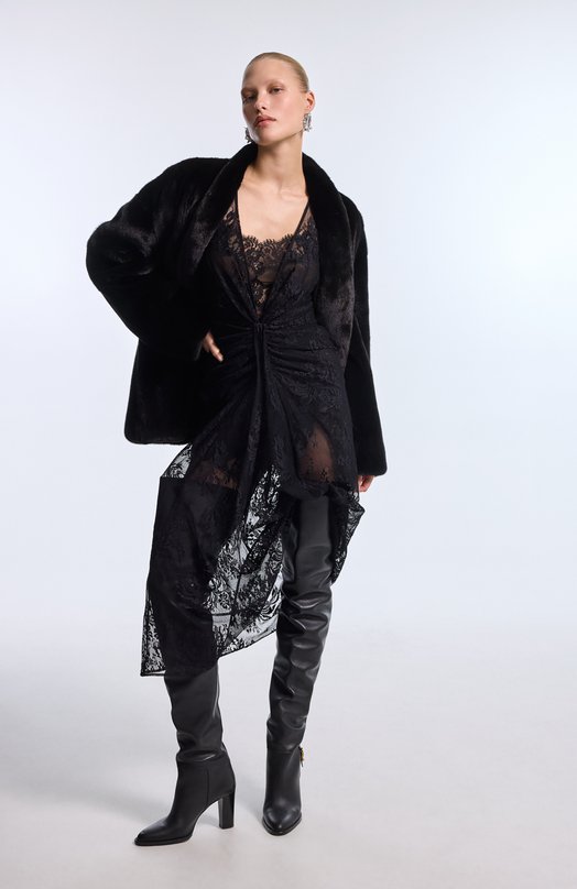 Кожаные ботфорты Julia 85 Saint Laurent 840702/AAFBC Чёрный  840702/AAFBC Фото 7