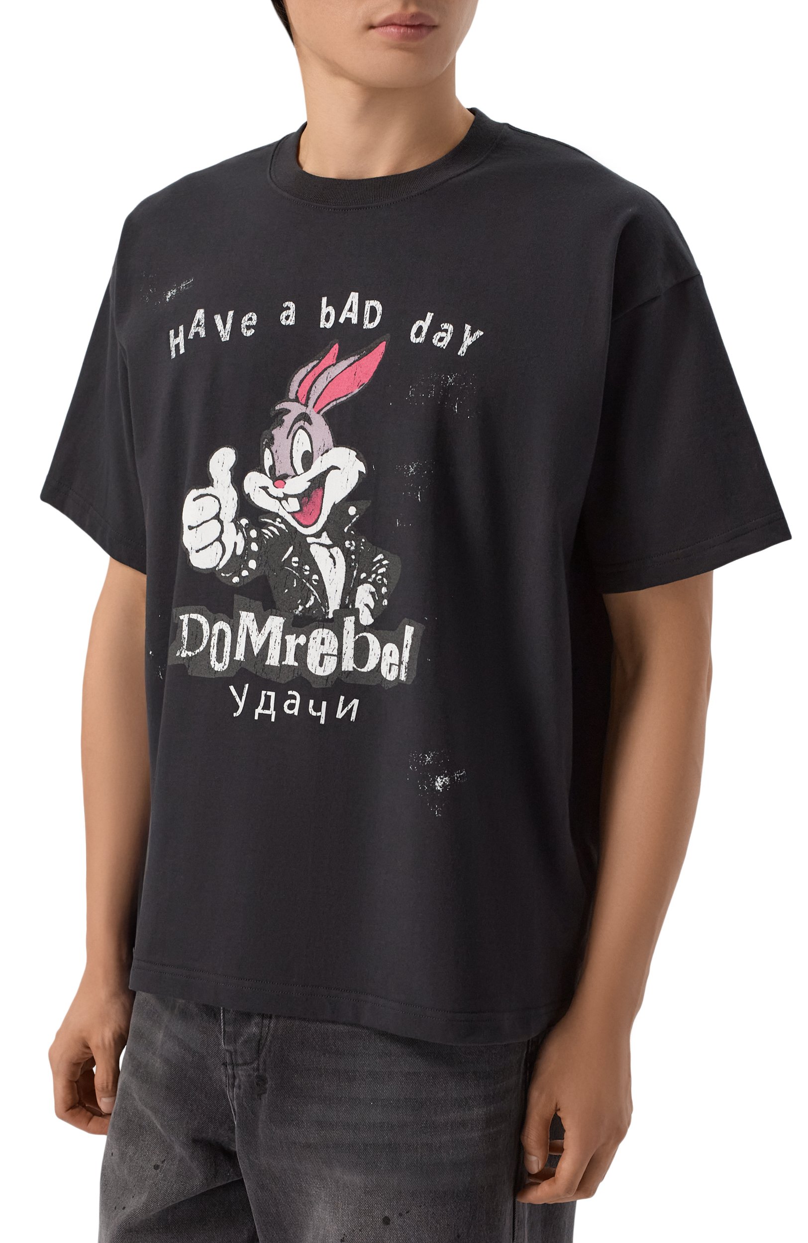 Хлопковая футболка DOMREBEL, арт. M G00D LUCK/T-SHIRT, фото 3