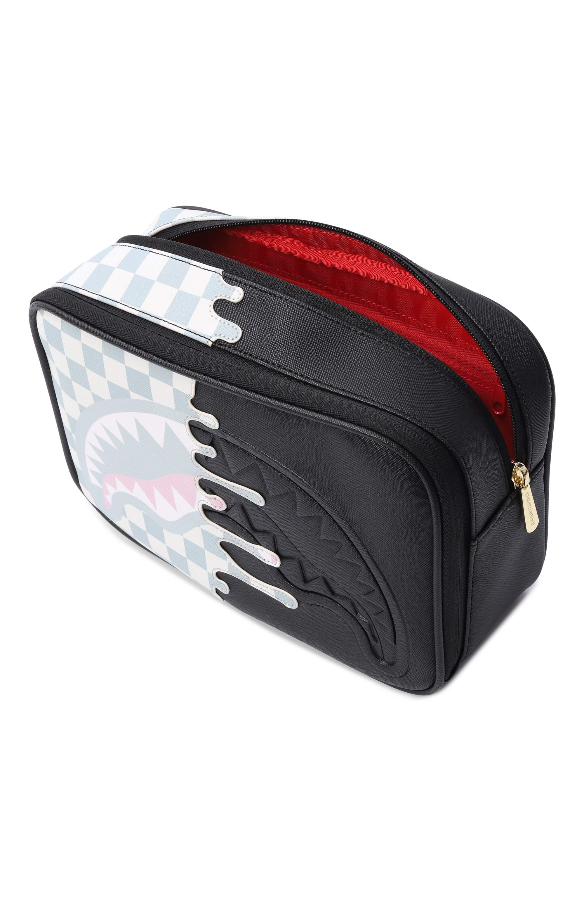 Косметичка unfinished shark SPRAYGROUND, арт. 910B8918NSZ/CREAM CHECK UNFINISHED SHARK T0ILETRY, фото 3