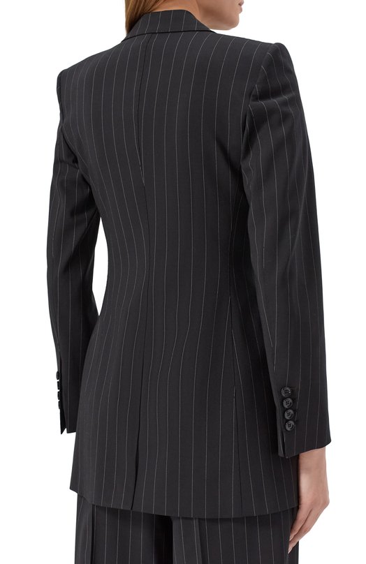 Шерстяной жакет Dolce & Gabbana F29YLT/FRBDK Чёрный  F29YLT/FRBDK Фото 4