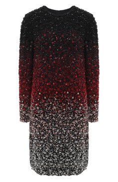 Женское платье с отделкой стразами PRADA разноцветного цвета, арт. P36Z9R-1SIN-F0N98-182 | Фото 1 (Материал внешний: Шелк; Женское Кросс-КТ: Платье-одежда; Длина Ж (юбки, платья, шорты): Мини; Рукава: Длинные; Стили: Гламурный; Драгоценные камни: Проставлено; Случай: Вечерний; Материал сплава: Проставлено)