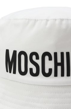 Детская хлопковая панама MOSCHINO белого цвета, арт. HUY002/L0A00 | Фото 3 (Материал: Текстиль, Хлопок; Нос: Не проставлено)