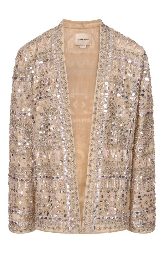 Жакет с отделкой бисером и пайетками Zuhair Murad RJK26027/INST000 Бежевый RJK26027/INST000