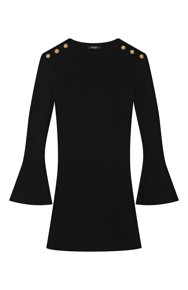 Платье из шерсти и хлопка BALMAIN, арт. BX1D30, фото 1