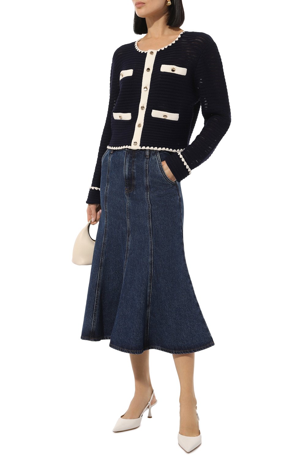 Джинсовая юбка SELF-PORTRAIT, арт. AW24-825MSK-BL, фото 2
