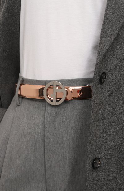 Кожаный ремень GIORGIO ARMANI светло-розового цвета по цене 47150 руб., арт. Y1I169/YWP2E, фото 2 Кожаный ремень GIORGIO ARMANI, арт. Y1I169/YWP2E, фото 2