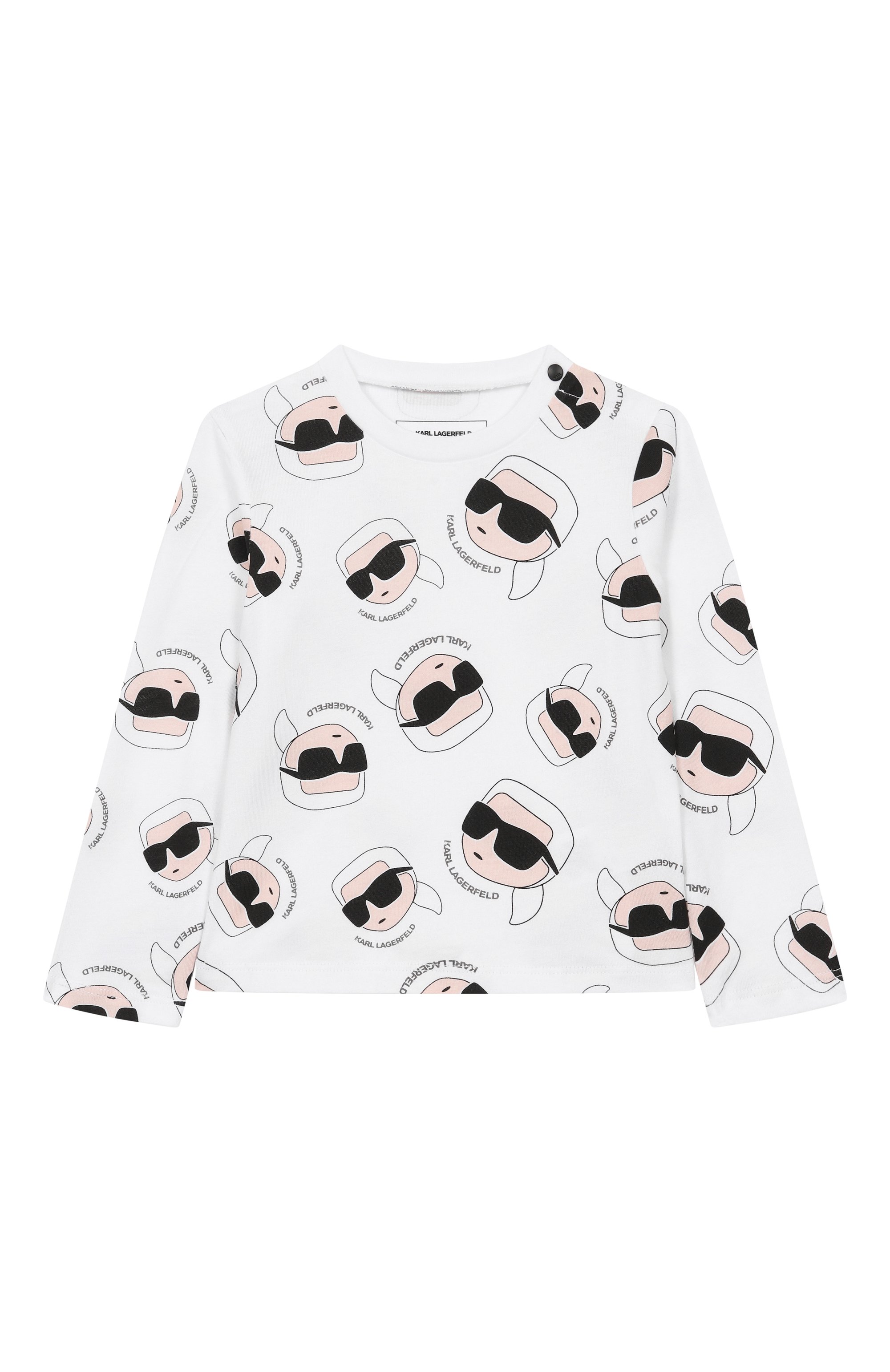 Комплект из лонгслива и комбинезона KARL LAGERFELD KIDS черно-белого цвета по цене 15250 руб., арт. Z30664, фото 5 Комплект из лонгслива и комбинезона KARL LAGERFELD KIDS, арт. Z30664, фото 5