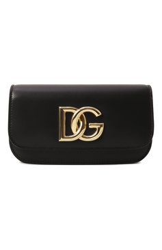 Женская сумка 3.5 DOLCE & GABBANA черного цвета, арт. BB9603_BI9603_BE9603/AW576_1 | Фото 1 (Материал: Натуральная кожа; Размер: mini; Ремень/цепочка: На ремешке)