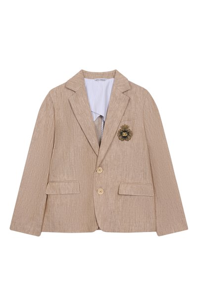 Льняной пиджак DOLCE & GABBANA, арт. L41E97/FU4L0/2-6