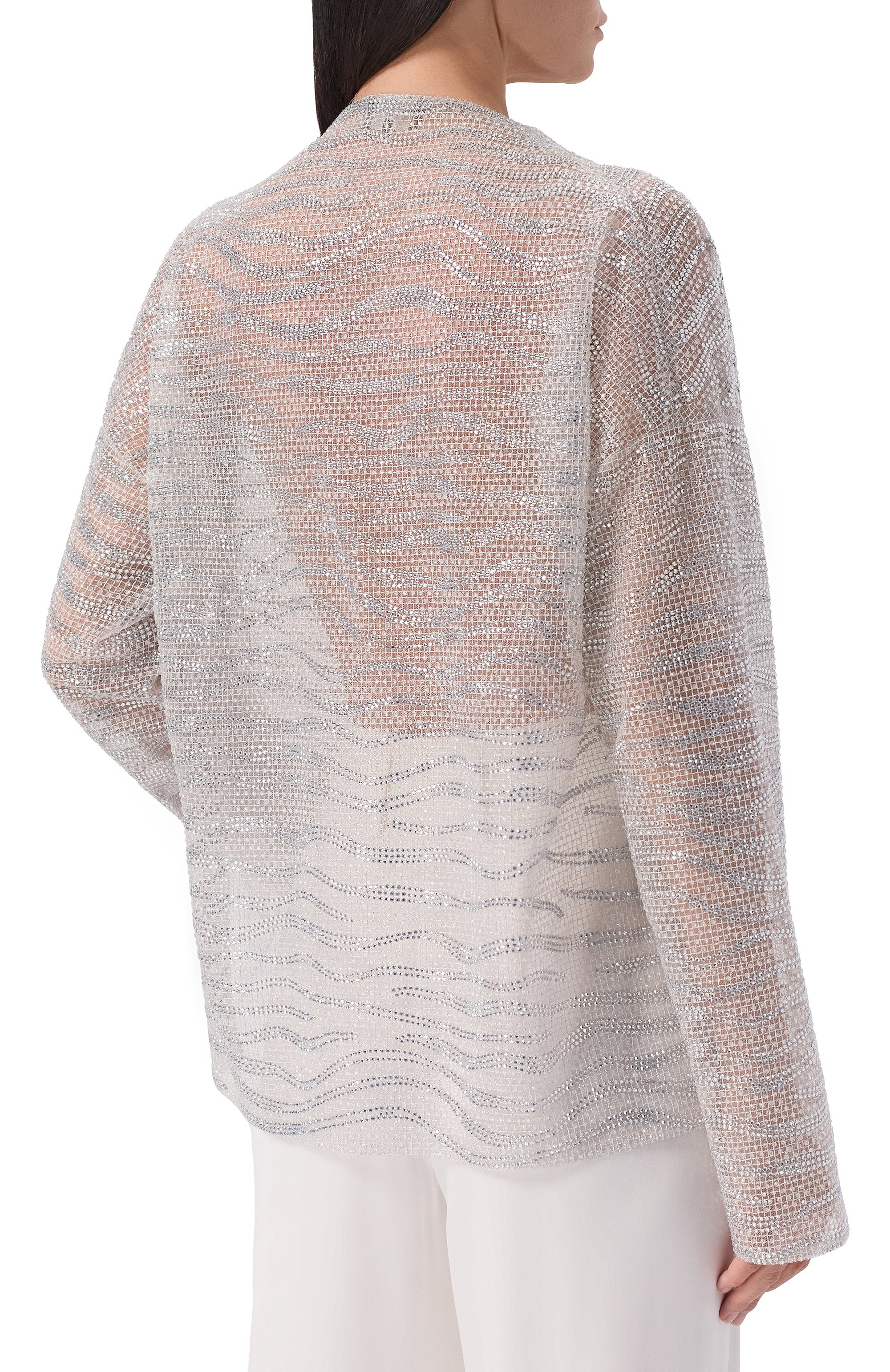 Блузка с отделкой стразами GIORGIO ARMANI, арт. GW000943/AF15017, фото 4