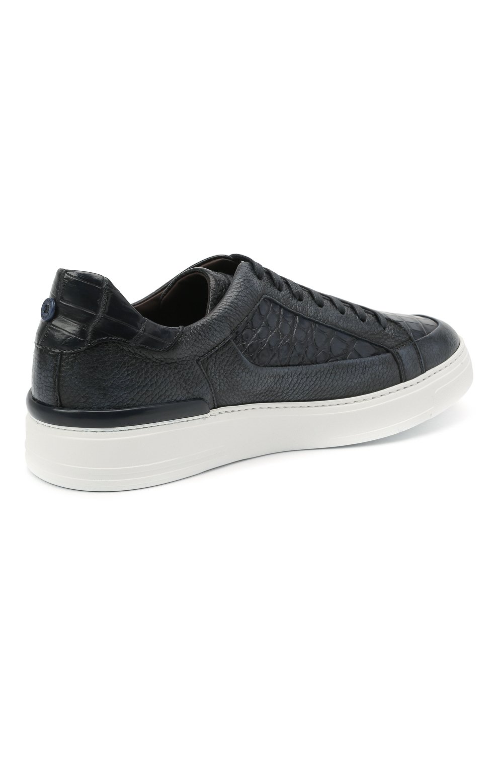 Кеды с отделкой из кожи крокодила BARRETT, арт. CAR-10538.2/CERV0 ASP0RTABILE/CNIL, фото 4