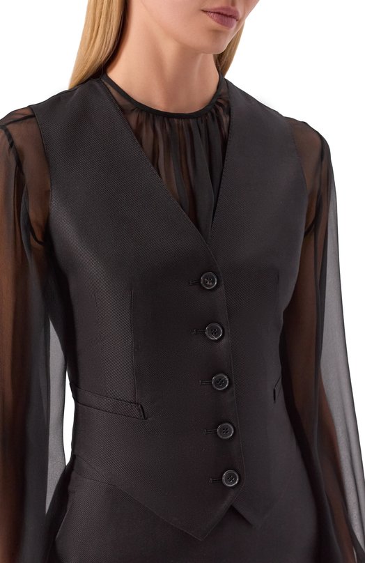 Шелковый жилет MVST M25.1PW.J003/ZEGNA Чёрный  M25.1PW.J003/ZEGNA Фото 5