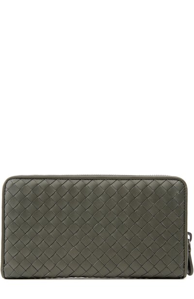 Кожаный кошелек на молнии с плетением intrecciato BOTTEGA VENETA серого цвета по цене 99500 руб., арт. 275064/V001N, фото 2 Кожаный кошелек на молнии с плетением intrecciato BOTTEGA VENETA, арт. 275064/V001N, фото 2