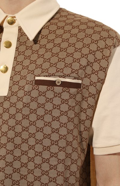 Хлопковое поло GUCCI, арт. 655435 XJDGE, фото 5