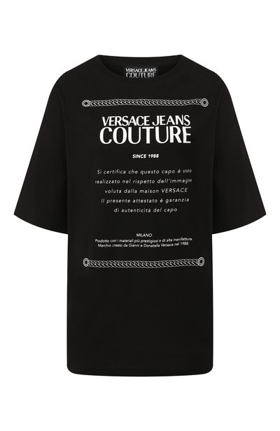 Женская хлопковая футболка VERSACE JEANS COUTURE, арт. B2HUA7BT-UDP602 7 PRINT/30212