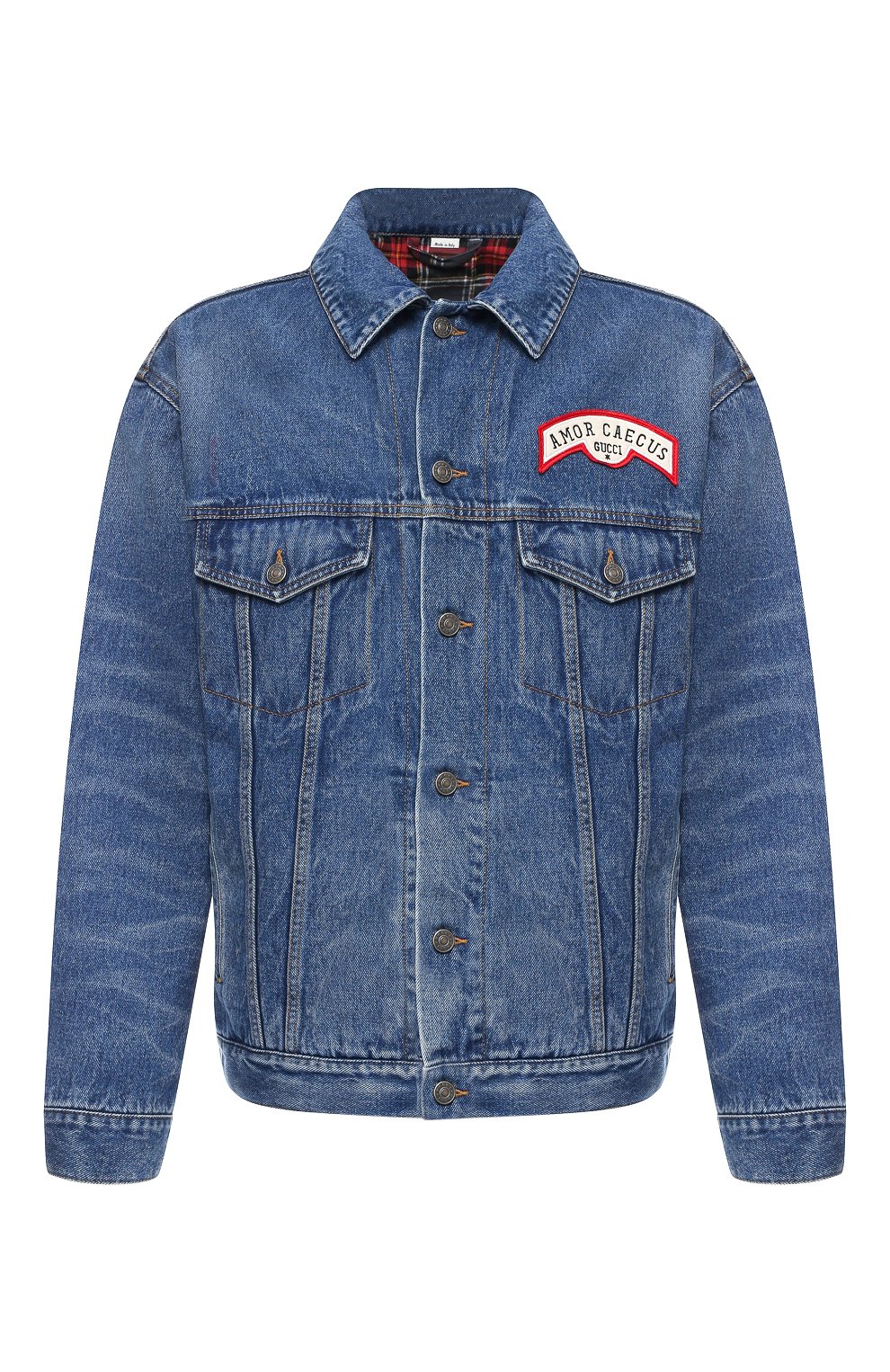Джинсовая куртка GUCCI синего цвета по цене 285120 руб., арт. 475024/XDAAT, фото 1 Джинсовая куртка GUCCI, арт. 475024/XDAAT, фото 1