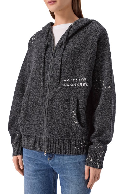 Кардиган DOMREBEL RENEGADE/KNIT ZIP H00DIE Серый  RENEGADE/KNIT ZIP H00DIE Фото 3