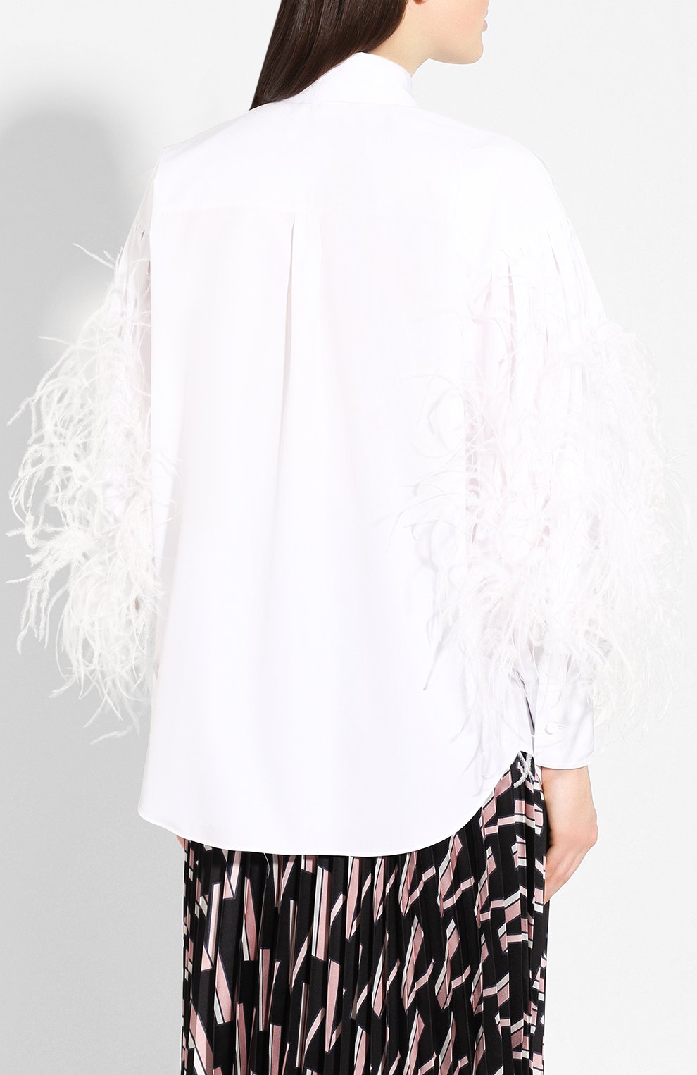 Рубашка с отделкой перьями VALENTINO, арт. TB3AB15M1M1, фото 4
