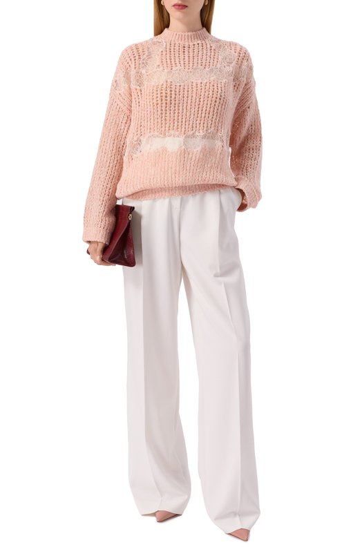 Свитер из шерсти и кашемира Giambattista Valli 25FWPVCM012B/15WCA Розовый  25FWPVCM012B/15WCA Фото 2