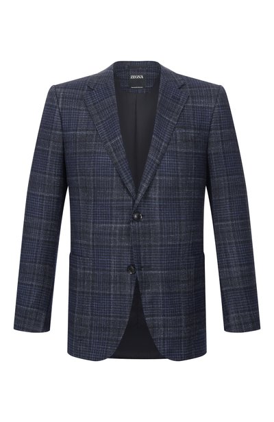 Мужской пиджак из шерсти и шелка ZEGNA, арт. 122520/459550A4