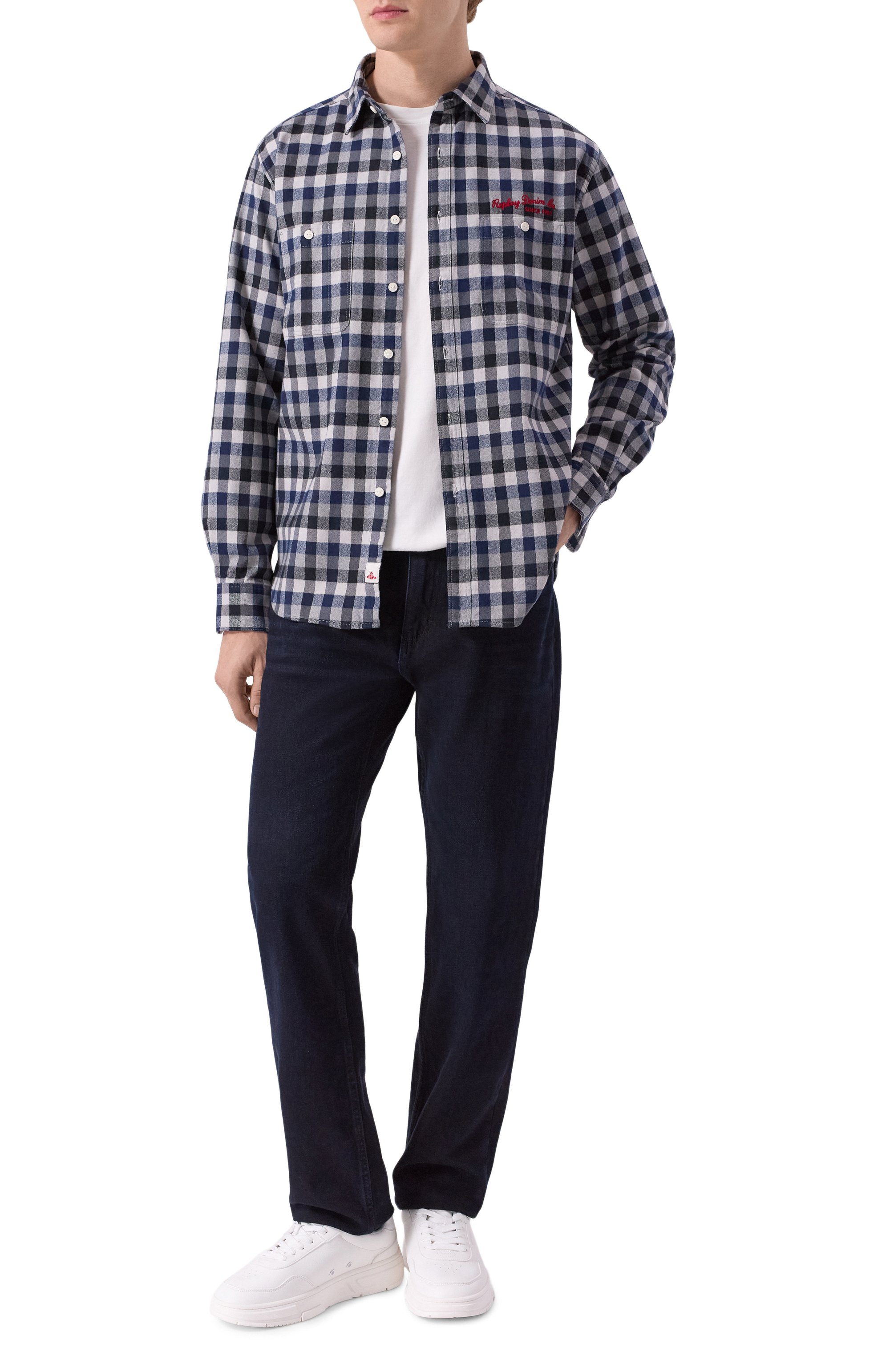 Хлопковая рубашка REPLAY разноцветного цвета по цене 19950 руб., арт. M4150 .000.52824, фото 2 Хлопковая рубашка REPLAY, арт. M4150 .000.52824, фото 2