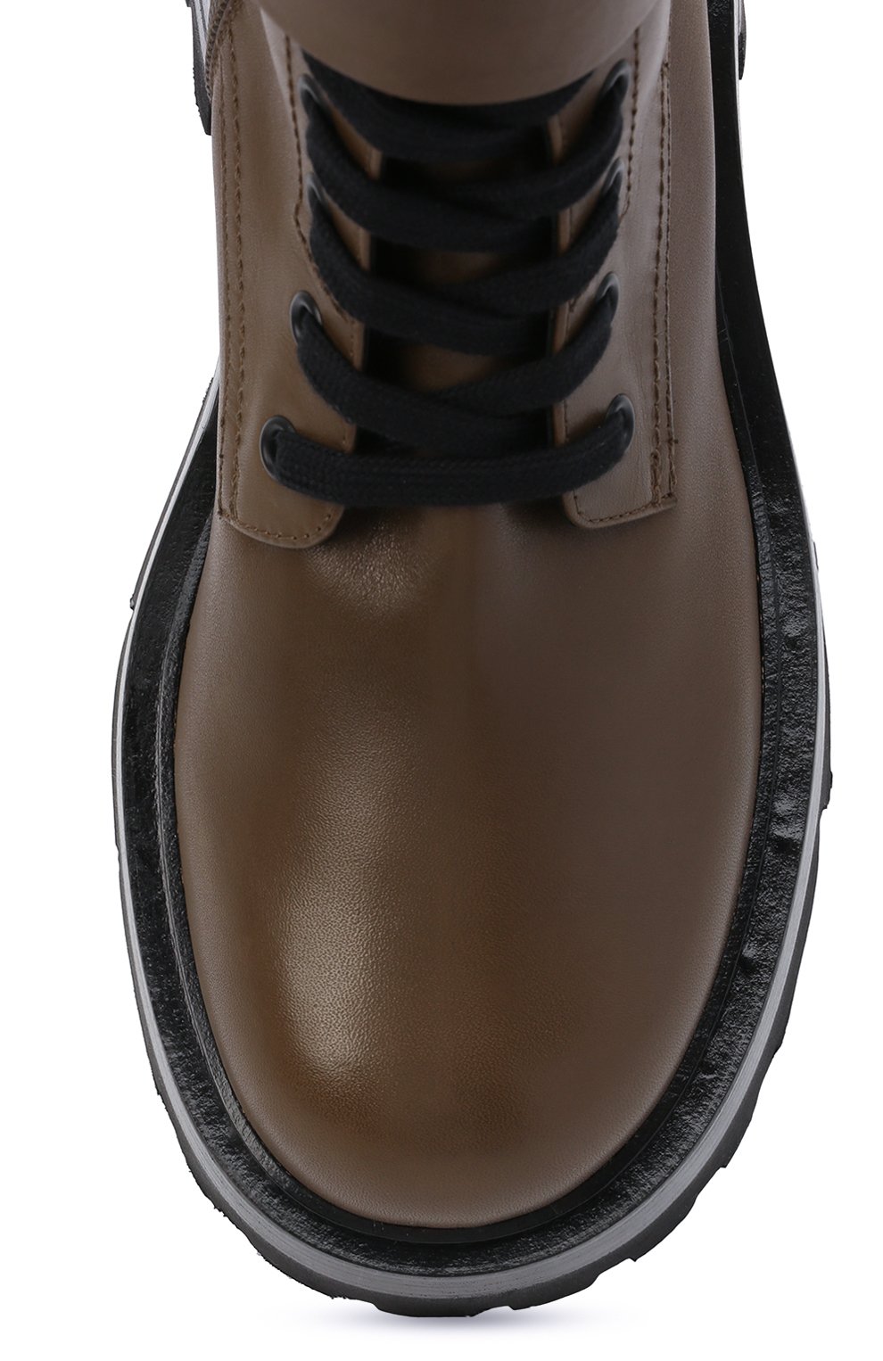 Кожаные ботинки VERSACE хаки цвета по цене 156500 руб., арт. 1000822/1A00633, фото 5 Кожаные ботинки VERSACE, арт. 1000822/1A00633, фото 5