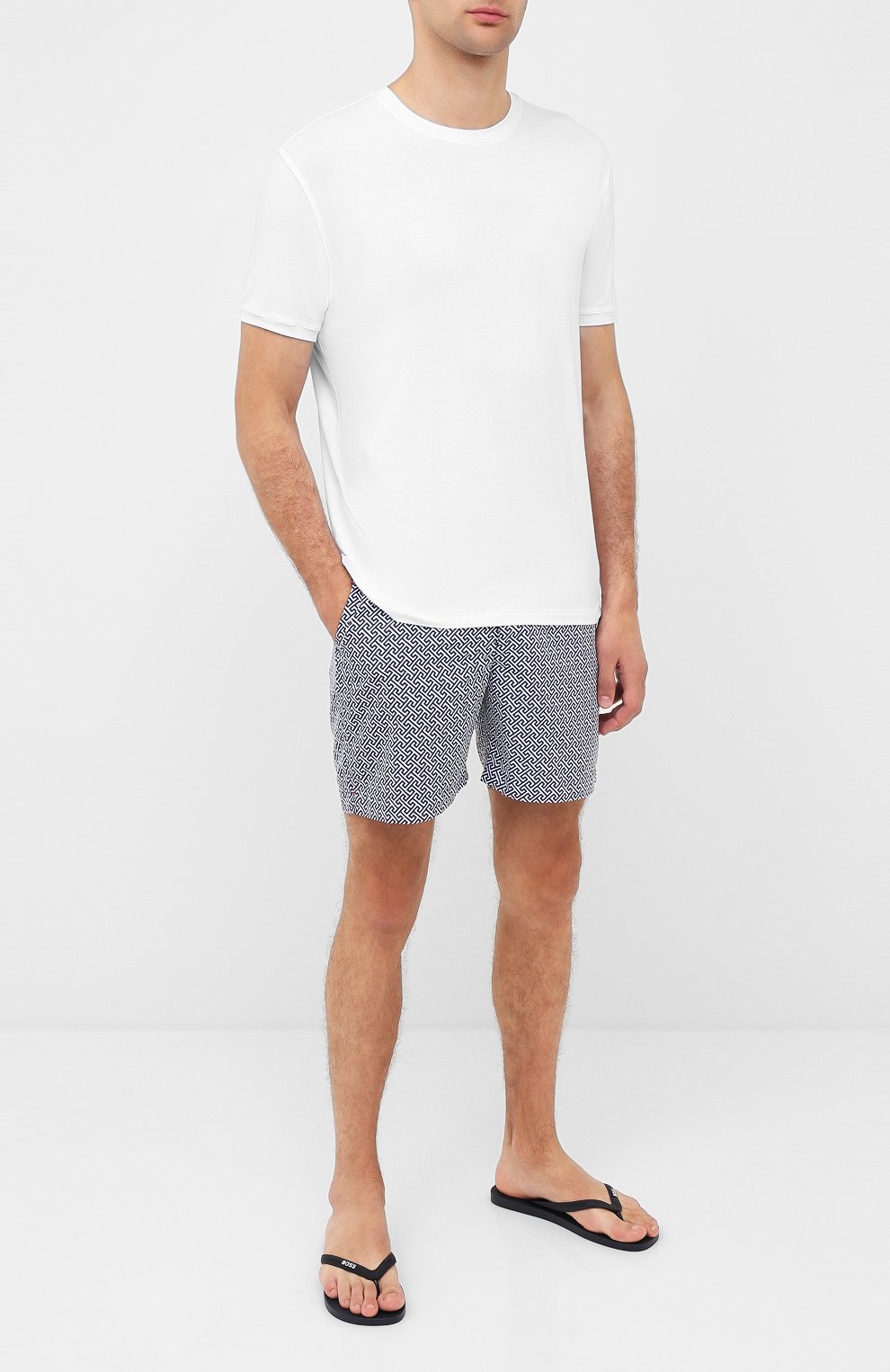 Шлепанцы BOSS темно-синего цвета по цене 7650 руб., арт. 50428976, фото 2 Шлепанцы BOSS, арт. 50428976, фото 2