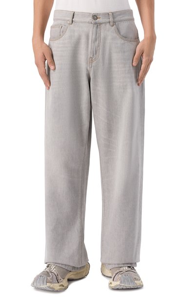 Джинсы PALM ANGELS серого цвета по цене 56500 руб., арт. PMYA049F25DEN001, фото 3 Джинсы PALM ANGELS, арт. PMYA049F25DEN001, фото 3