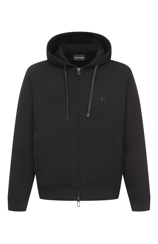 Хлопковая толстовка Emporio Armani EM004538/AF10013 Чёрный EM004538/AF10013