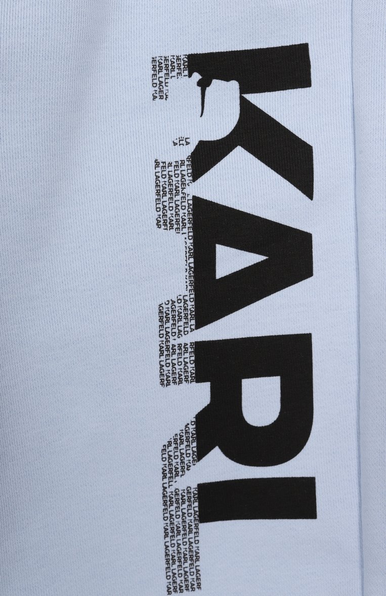 Детские хлопковые шорты KARL LAGERFELD KIDS голубого цвета, арт. Z30413 | Фото 3 (Материал внешний: Хлопок; Нос: Не проставлено; Случай: Повседневный; Ростовка одежда: 12 лет | 152 см, 13 - 15 лет | 158 см, 16 лет | 164 см, 7 лет | 122 см, 9 лет | 134 см)