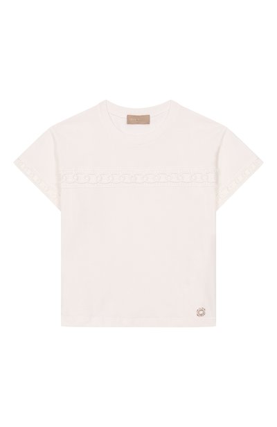 Хлопковая футболка ELIE SAAB KIDS, арт. EFTS027/TS0059_001