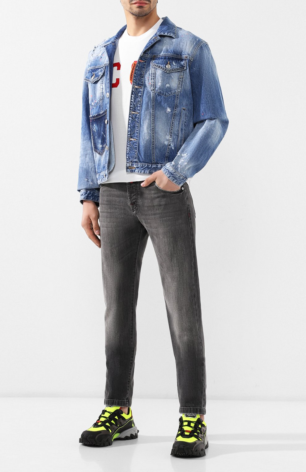 Хлопковая футболка DSQUARED2 белого цвета по цене 25450 руб., арт. S74GD0601/S22427, фото 2 Хлопковая футболка DSQUARED2, арт. S74GD0601/S22427, фото 2