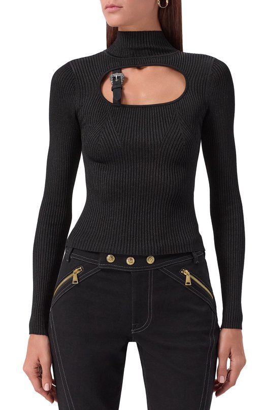 Водолазка из вискозы Versace Jeans Couture 79HAFM16/CMH23 Чёрный  79HAFM16/CMH23 Фото 3