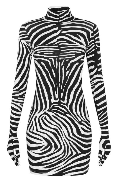 Женское платье с принтом VETEMENTS, арт. SS20DR294 2613/W/ZEBRA