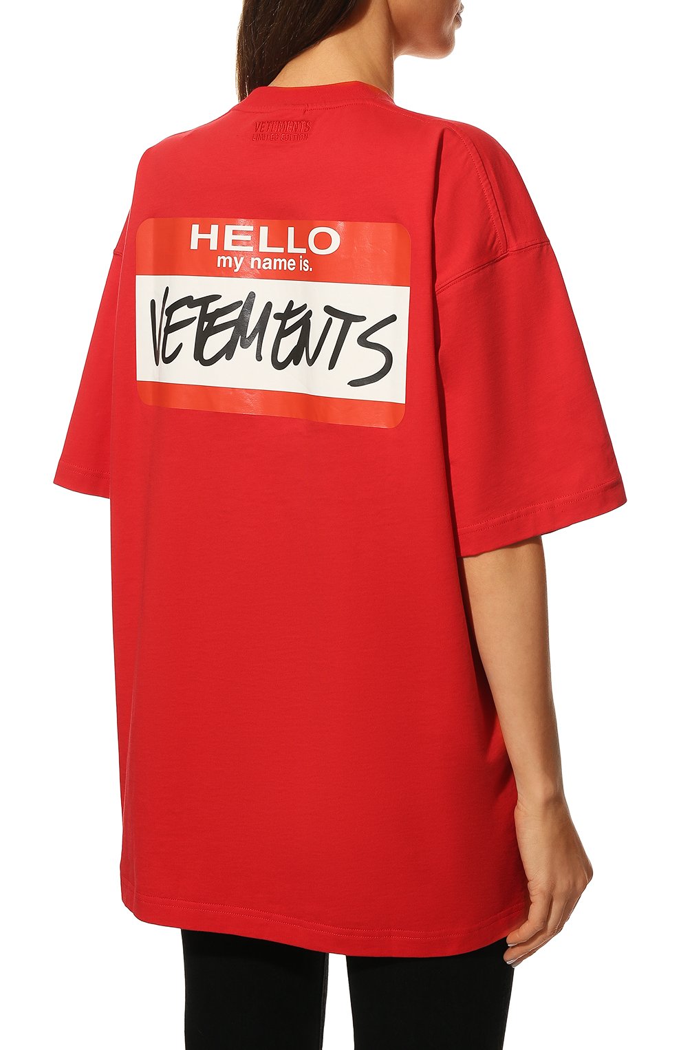 Хлопковая футбол ка VETEMENTS, арт. UE52TR140R 1602/W, фото 4