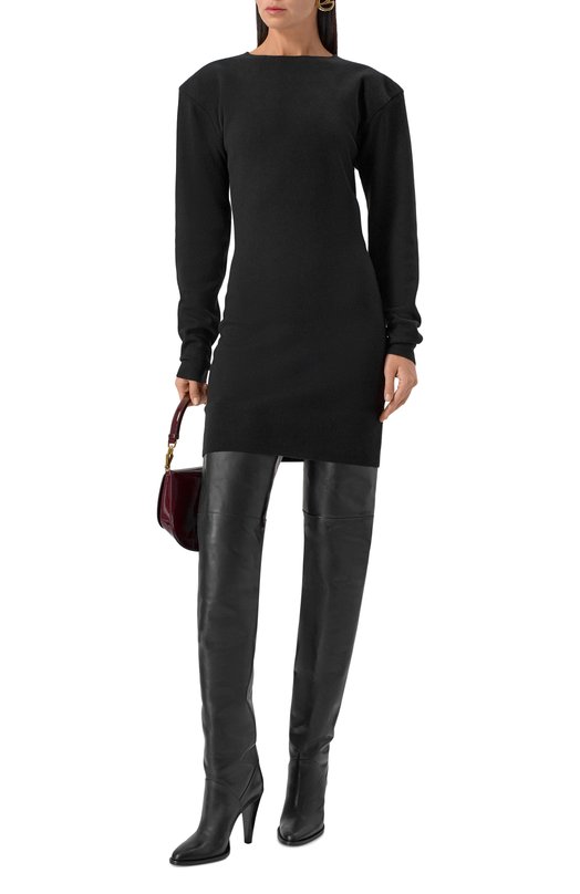 Кожаные ботфорты Nadja 100 Saint Laurent 843853/28N00 Чёрный  843853/28N00 Фото 3