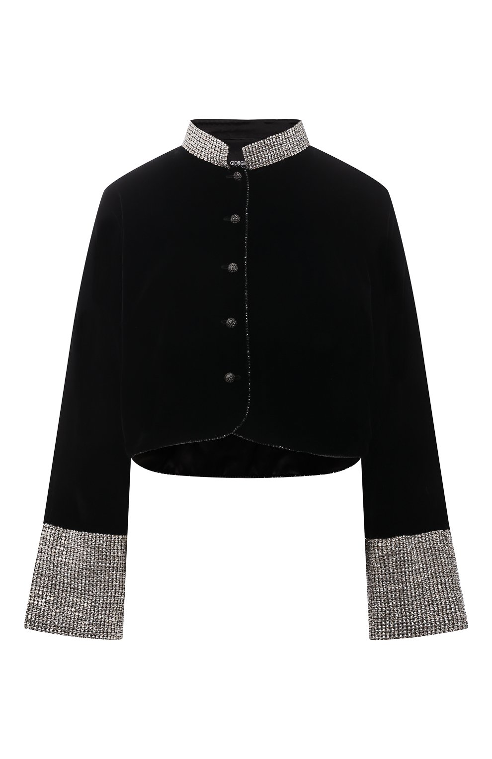 Бархатный жакет GIORGIO ARMANI черного цвета по цене 1060000 руб., арт. 1WHGR02F/T02Y6, фото 1 Бархатный жакет GIORGIO ARMANI, арт. 1WHGR02F/T02Y6, фото 1